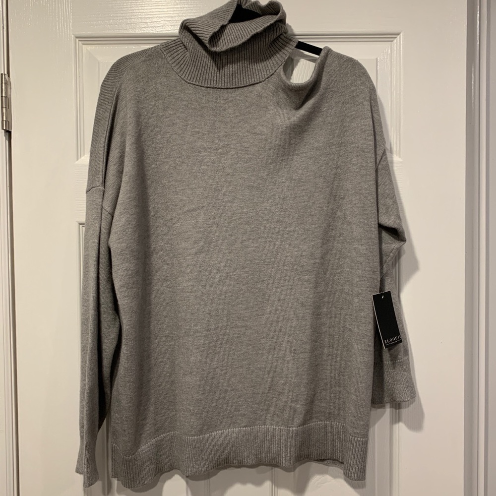 NWT Eloquii Turtleneck Cold Shoulder Sweater - Picture 5 of 9